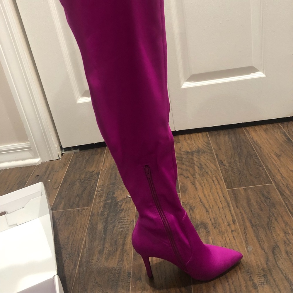 Pink boots Over the knee boots 👢 pink wow 💫